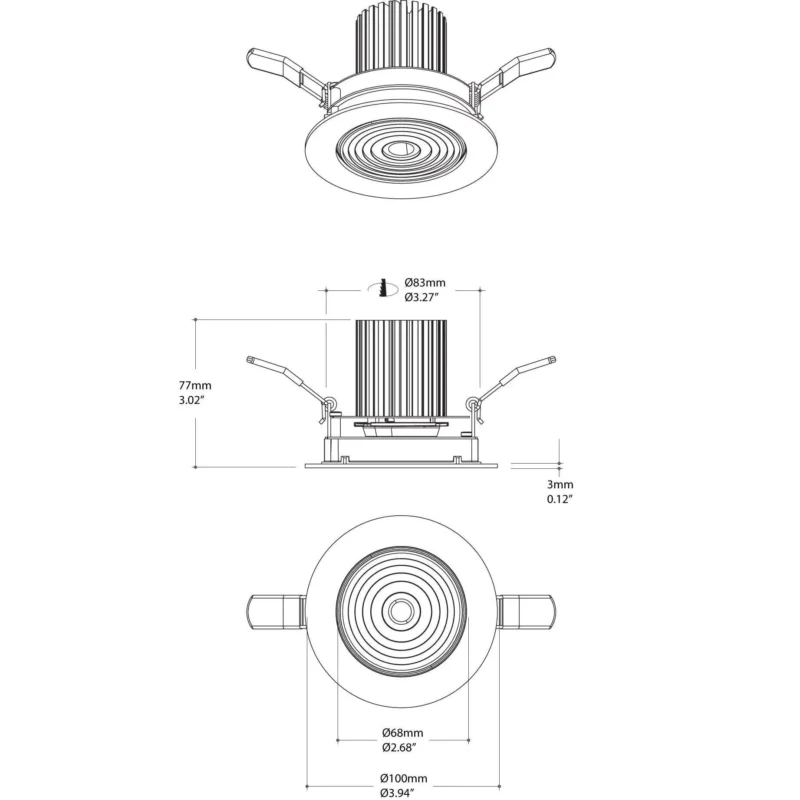 Meson round 100 Fresnel flat trim - Afbeelding 5